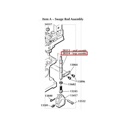 1050 Swage Rod Assembly - Large