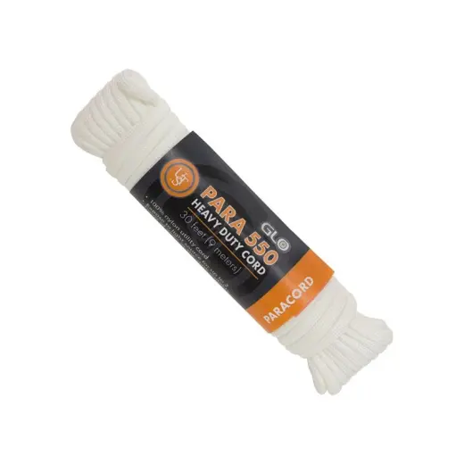 Heavy duty paracord, který svítí ve tmě. Délka 9 metrů, max. zátěž 240 kg. Para 550 Hank 30ft, GLO