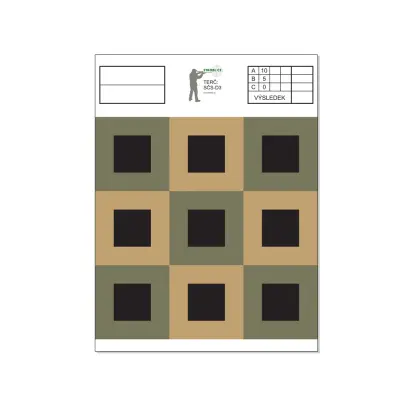 Terč KVZ - SČS - D3 pistole