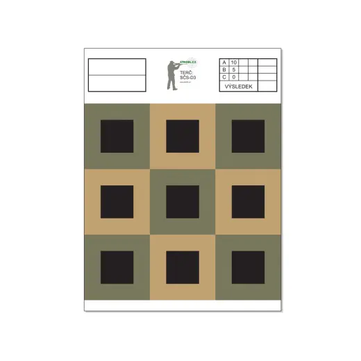 Terč KVZ - SČS - D3 pistole