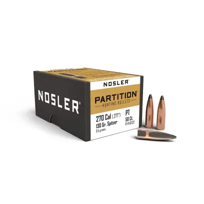 Střela Nosler Partition .270 cal, dia .277, 130grs (8,4g). SKU: 16322