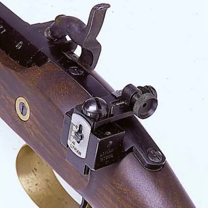 Mířidla Lyman 57SML pro perkusní pušky. Mikrometrické nastavení výšky a stranové korekce, rychloupínací základna. Pro modely Lyman Deerstalker, Trade Rifle.