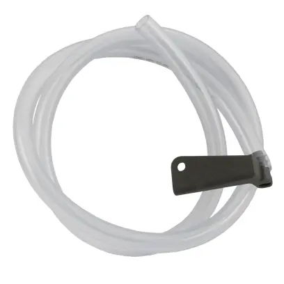 Spent primer chute with transparent tube for Super 1050 / RL1100 Zachytávač použitých zápalek s průhlednou PVC trubkou. Nahrazuje modrý plastový zásobník na použité zápalky s držákem na přebíjecím lisu Dillon Super 1050/RL 1100.