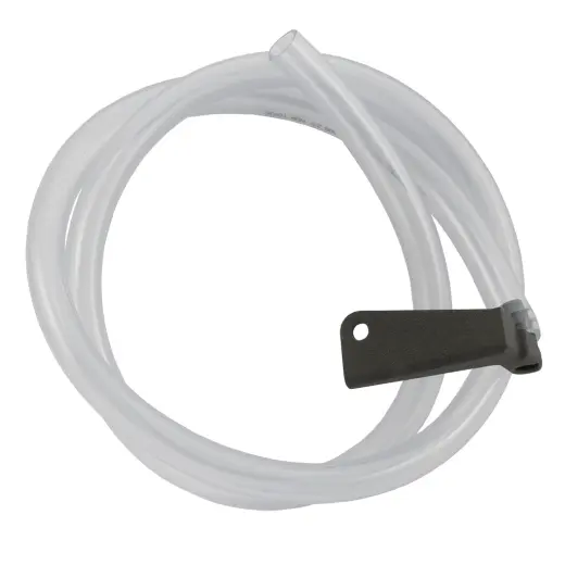 Spent primer chute with transparent tube for Super 1050 / RL1100 Zachytávač použitých zápalek s průhlednou PVC trubkou. Nahrazuje modrý plastový zásobník na použité zápalky s držákem na přebíjecím lisu Dillon Super 1050/RL 1100.