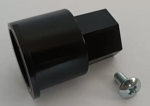 LEE PERFECT POWDER MEASURE VALVE & SCREW Otočný uzávěr a šroub adaptéru na nádobku pro prachovač LEE Perfect Powder Measure.