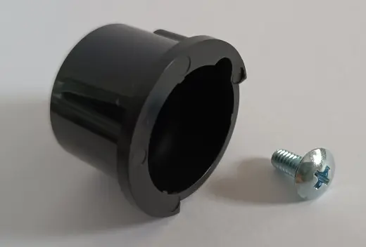 Otočný uzávěr a šroub adaptéru na nádobku pro prachovač LEE Auto-Drum, Classic Powder Measure a Deluxe Perfect Powder Measure.