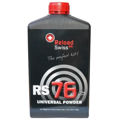 Střelný prach Reload Swiss RS76 - 1,0 Kg Střelný prach pro přebíjení střeliva ReloadSwiss RS 76, 1 kg balení. Pouze osobní odběr!!!