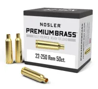 Nábojnice Nosler Premium Brass .22-250 Rem. (50 ks)