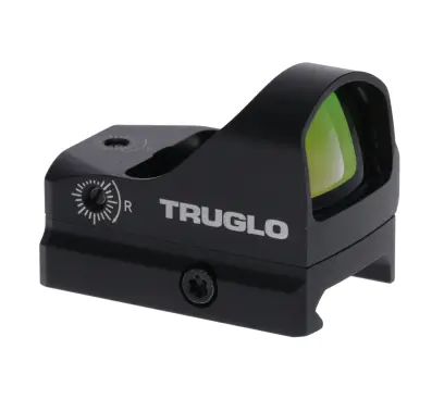 TRU•TEC MICRO / 23MM / 3-MOA / 4-POST MOUNT / GREEN•DOT RETICLE. Otevřený kolimátor s červeným bodem. Součástí je montáž na Weawer/Picatinny lištu a ochranný kryt z ABS.