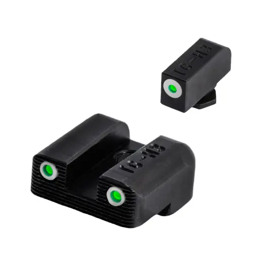 Tritiová mířidla Truglo Tritium pro Glock 42, 43/43X a 48 (kromě modelů M.O.S.) dokáží zacílit i v naprosté tmě. Tritium nepotřebuje baterie ani nasvícení. Ocelová konstrukce, kompatibilní se standardními pouzdry.