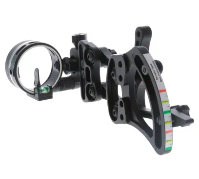 Mířidla TRUGLO RANGE ROVER s jedním světlovodným pinem a vodováhou. Svítivý obvodový kroužek. Plynulé nastavení výšky/vzdálenosti otočným kolečkem. Určeno pro praváky. Černá barva.