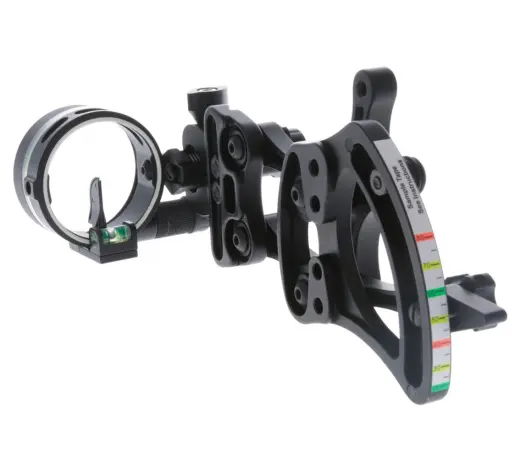 Mířidla TRUGLO RANGE ROVER s jedním světlovodným pinem a vodováhou. Svítivý obvodový kroužek. Plynulé nastavení výšky/vzdálenosti otočným kolečkem. Určeno pro praváky. Černá barva.