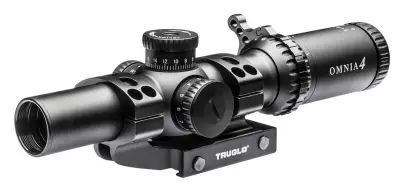 Puškohled TRUGLO OMNIA 1-4x24mm s osvětlenou záměrnou osnovou je vhodný pro sportovní pušky. 30mm tubus. Včetně montáže a výklopných krytek objektivu.