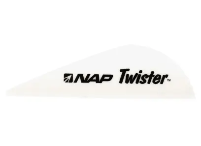 Křidélka na šípy NAP TWISTER WANE 2" (50 mm). Bílá barva. Balení obsahuje 36 ks.