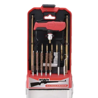 Sada čištění pušky ráže .350 Legend / .450 Bushmaster Sada pro čištění pušky ráže .350 Legend / .450 Bushmaster. Prakticky uspořádané ve výklopné úložné krabičce.