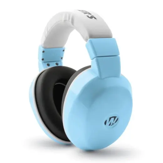 Sluchátka Walkers INFANT PASSIVE - Blue Dětská pasivní sluchátka s redukcí hluku o 23 dB. Navrženo speciálně pro ochranu sluchu kojenců a batolat. Pásek Growband přizpůsobí chrániče sluchu rostoucím hlavičkám. Modrá barva.