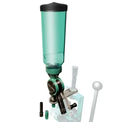 Mechanický prachovač pro pušky i pistole. Extrémně přesné objemové odměřování všech typů střelného prachu. Umožňuje mikrometrické nastavení prachové navážky v rozmezí 0,5-100 grainů.