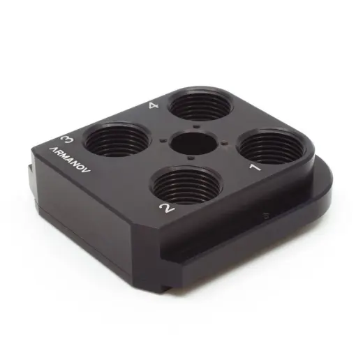 Nástrojová hlava Zero Play pro přebíjecí lis Dillon XRL550C.