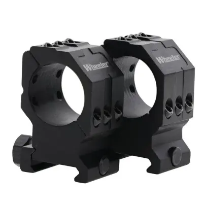 Dvoudílné montážní kroužky WHEELER 2 PIECE PICATINNY SCOPE RINGS s integrovanou vodováhou pro pevné uchycení optiky na Picatinny lištu. Průměr tubusu 25,4 mm, vysoký profil.