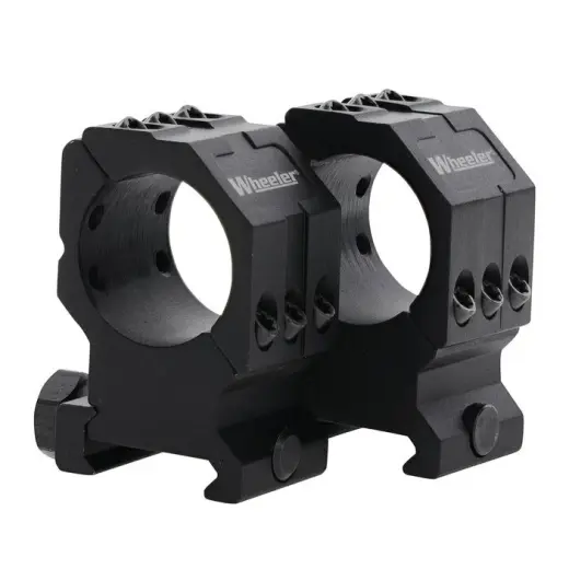 Dvoudílné montážní kroužky WHEELER 2 PIECE PICATINNY SCOPE RINGS s integrovanou vodováhou pro pevné uchycení optiky na Picatinny lištu. Průměr tubusu 25,4 mm, vysoký profil.