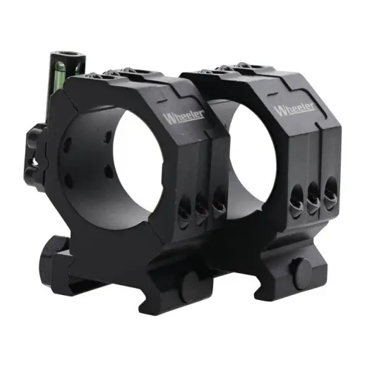 Montážní kroužky Picatinny s integrovanou libelou – 30mm, vysoké Dvoudílné montážní kroužky WHEELER 2 PIECE PICATINNY SCOPE RINGS s integrovanou vodováhou pro pevné uchycení optiky na Picatinny lištu. Průměr tubusu 30 mm, vysoký profil.