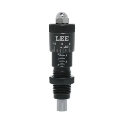 .30 Super Carry / .32 ACP Factory Crimp Micrometer Seater Adapter Mikrometrický adaptér promění karbidovou krimpovací matrici LEE Factory Crimp Die na 3v1: usazování střely, krimpování krčku nábojnice a dodatečná kalibrace po usazení (post sizing).