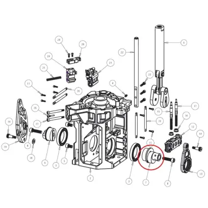 Frankford Arsenal X-10 Main Journal, RH Main Journal, RH (#1146412). Originální náhradní díl č. 7 pro progresivní přebíjecí lis Frankford Arsenal X-10.