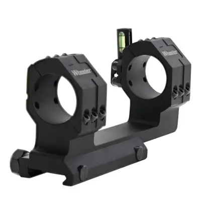 Jednodílná montáž WHEELER Cantilever Scope Mount pro platformu AR-15 s integrovanou vodováhou a posunem optiky dopředu. Lehké nízkoprofilové provedení. Průměr tubusu 1" (25,4mm).