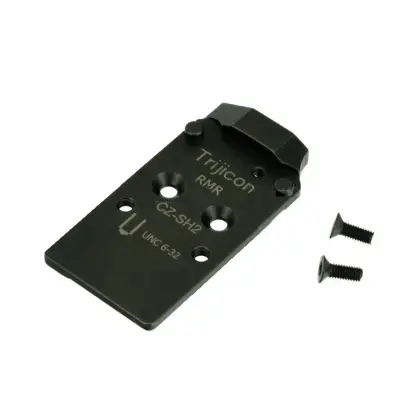 Ocelová destička pro montáž kolimátoru na pistole CZ Shadow 2 v provedení Optics Ready. Určená pro kolimátory Trijicon RMR, Trijicon SRO, Holosun HS407C, Holosun HS507C, Holosun HS508T.