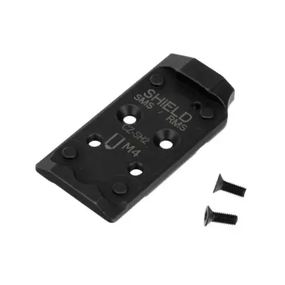 Ocelová destička pro montáž kolimátoru na pistole CZ Shadow 2 v provedení Optics Ready. Určená pro kolimátory Shield RMS.