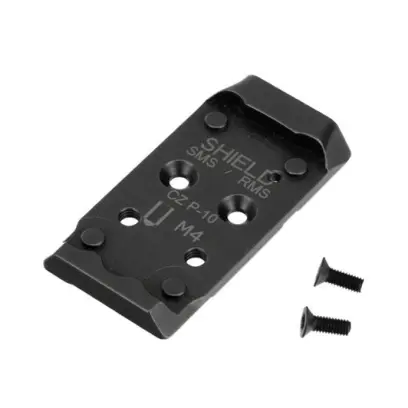 Ocelová destička pro montáž kolimátoru na pistole CZ P-10 v provedení Optics Ready. Určená pro kolimátory Shield RMS.