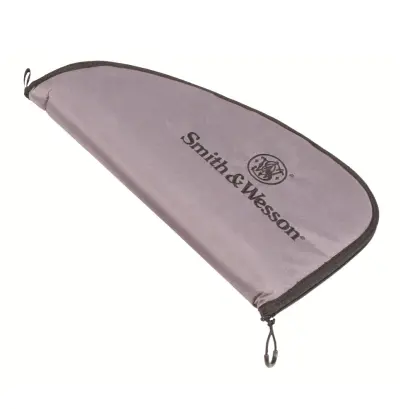 Velké pouzdro Smith&Wesson na krátkou zbraň. Kvalitní provedení s měkkým polstrováním a zipem po celé délce. Vhodné pro větší pistole. Rozměry: 40,6 × 23 × 4 cm.