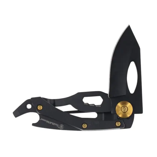 Kapesní zavírací nůž z nerezové oceli s multifunkčními prvky: 3 hex otvory (4/5/6 mm), otvírák na lahve a otvor na šňůrku. Kompaktní, lehký a ideální na každodenní nošení. Délka čepele: 5,1 cm.