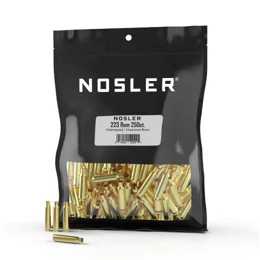 Nábojnice Nosler Bulk Unprepped Brass .223 Remington (250 ks) Nábojnice Nosler Bulk Unprimed Brass ráže .223 Remington pro velkoobjemové ruční přebíjení nábojů, munice, střeliva (250 ks).