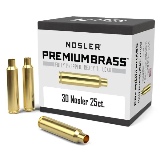 Nábojnice Nosler Premium Brass ráže .30 Nosler pro přebíjení nábojů, munice, střeliva (25ks).