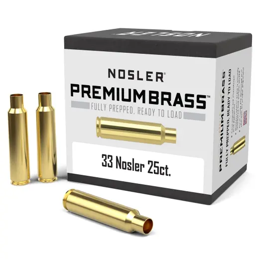 Nábojnice Nosler Premium Brass ráže .33 Nosler pro přebíjení nábojů, munice, střeliva (25ks).