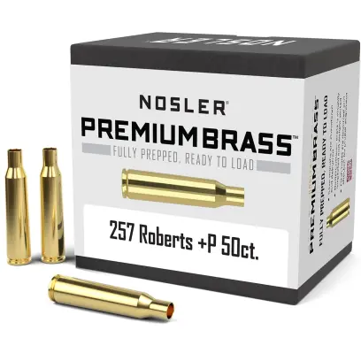 Nábojnice Nosler Premium Brass .257 Roberts +P (50ks) Nábojnice Nosler Premium Brass ráže .257 Roberts +P pro přebíjení nábojů, munice, střeliva (50ks).