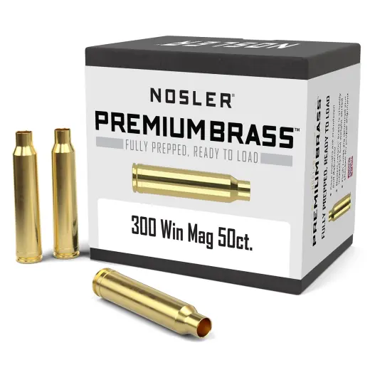 Nábojnice Nosler Premium Brass ráže .300 Winchester Magnum pro přebíjení nábojů, munice, střeliva (50ks).