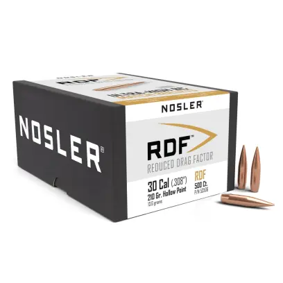 Střela Nosler Reduced Drag Factor (RDF) .30 Cal, dia .308, 210grs (13,6g). SKU: 53506
