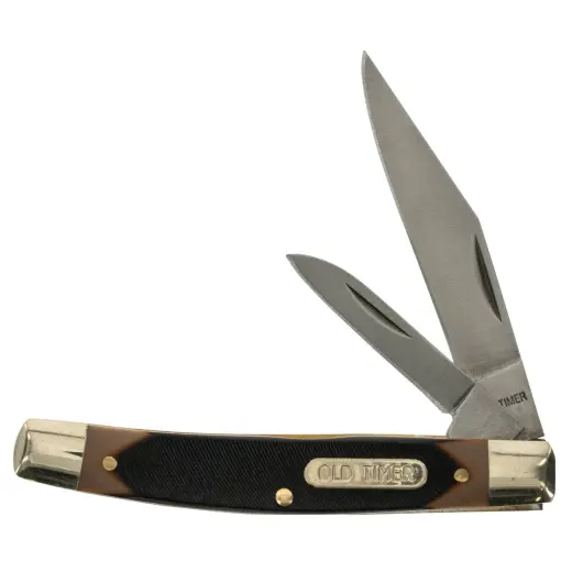 Klasický kapesní zavírací nůž se dvěma čepelemi z nerezové oceli (6,3 cm a 4,3 cm). Zdrsněná rukojeť s elegantními niklovými bolsterky. Lehký a kompaktní nůž ideální pro každodenní nošení.