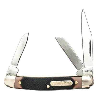 Klasický kapesní zavírací nůž se třemi čepelemi z nerezové oceli (5 cm, 3,8 cm, 3,8 cm). Zdrsněná rukojeť s elegantními niklovými bolsterky. Lehký a kompaktní nůž ideální pro každodenní nošení.