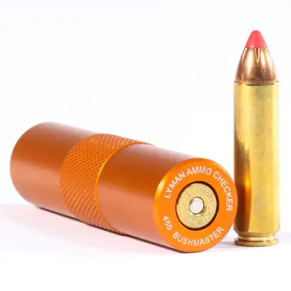 Nenechte záseky zkazit Vaše závody! Kontrolujte rozměry svých nábojů. Lyman Ammo Checkers single caliber. Určeno pro ráži: .450 Bushmaster.