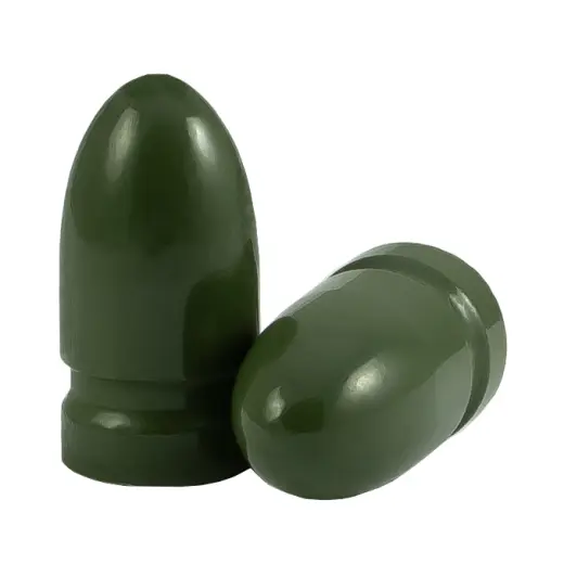 Olověné střely ARES ráže 9mm .38Super, diametr .356, hmotnost 150grs. Tvar střely RN FB. EPRX - spodek střely není lakovaný.