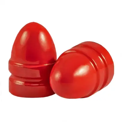 Olověné střely ARES ráže .45, diametr .452, hmotnost 200grs. Tvar střely RN BB. EPRX - spodek střely není lakovaný.