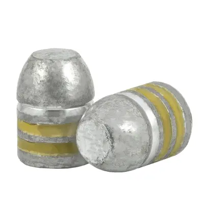 Olověné střely ARES ráže .50, diametr .501, hmotnost 330grs. Tvar střely RN FP BB. PB - střela je mazaná do drážky.