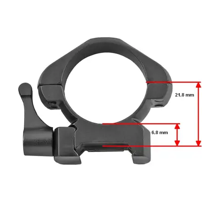 Pár ocelových rychloupínacích kroužků na optiku. Průměr kroužků 30mm, střední velikost.