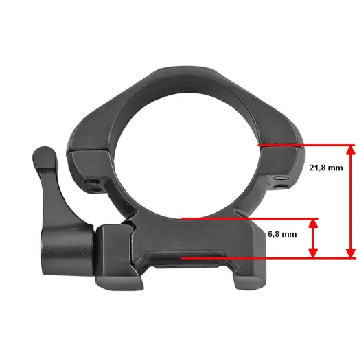 Pár ocelových rychloupínacích kroužků na optiku. Průměr kroužků 30mm, střední velikost.