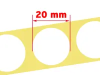 Zálepky na terč - bílé 20mm