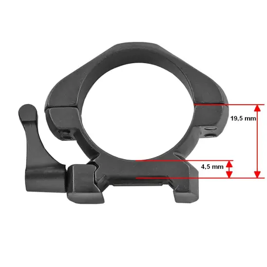 Ocelová rychloupínací montáž 30mm, nízká - 2 ks Pár ocelových rychloupínacích kroužků na optiku. Průměr kroužků 30mm, nízké.