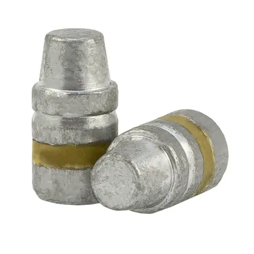 Olověné střely ARES ráže .38 .357, diametr .358, hmotnost 158grs. Tvar střely SWC BB. PB - střela je mazaná do drážky.